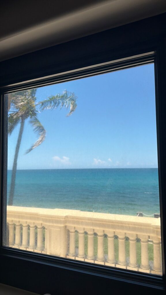 Clear oceanfront window glass after restoration in Jupiter, FL